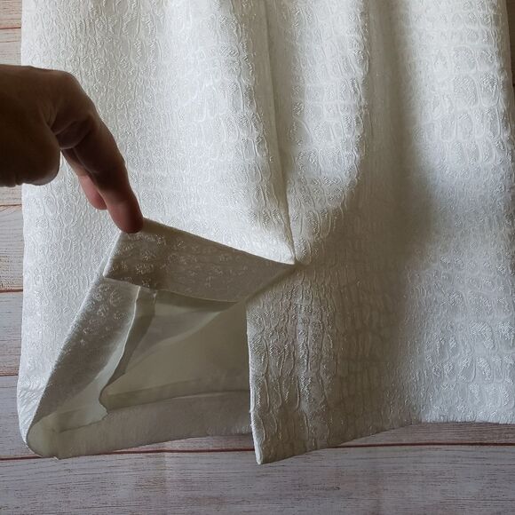 Kasper White Sleeveless Round Neck Sheath Dress Wedding Special Occasion Party - Picture 7 of 10